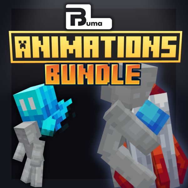 BuMa Animations Bundle Vol 1 and 2, featuring enhanced Minecraft animations for smoother, more dynamic gameplay.