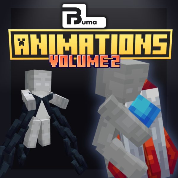 BuMa Animations Vol 2 for Minecraft, featuring advanced animations to enhance in-game actions and create a more immersive experience.