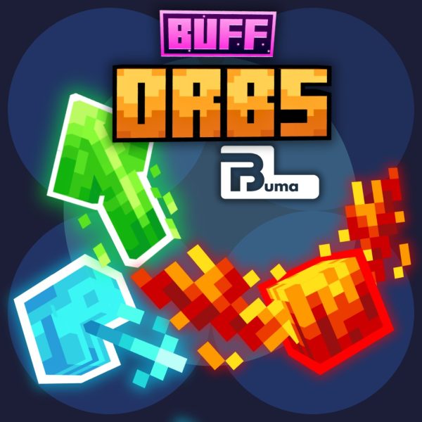 A detailed view of buff orbs in Minecraft, showcasing various types that boost player abilities, crucial for leveling up and surviving.