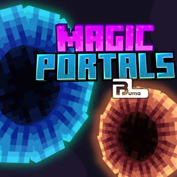 Magic teleportation portals in Minecraft, showcasing their design and functionality for instant travel between locations.